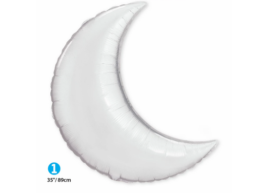 silver foil moon balloon