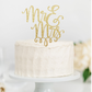 Mr & Mrs Script Cake Topper