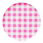 Neon Rose Gingham Dinner Plate