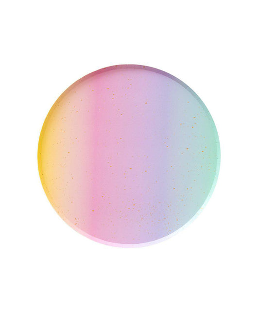 Pastel Rainbow Ombre Dinner Plates