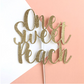 one sweet peach cake topper - glitter paper scissors