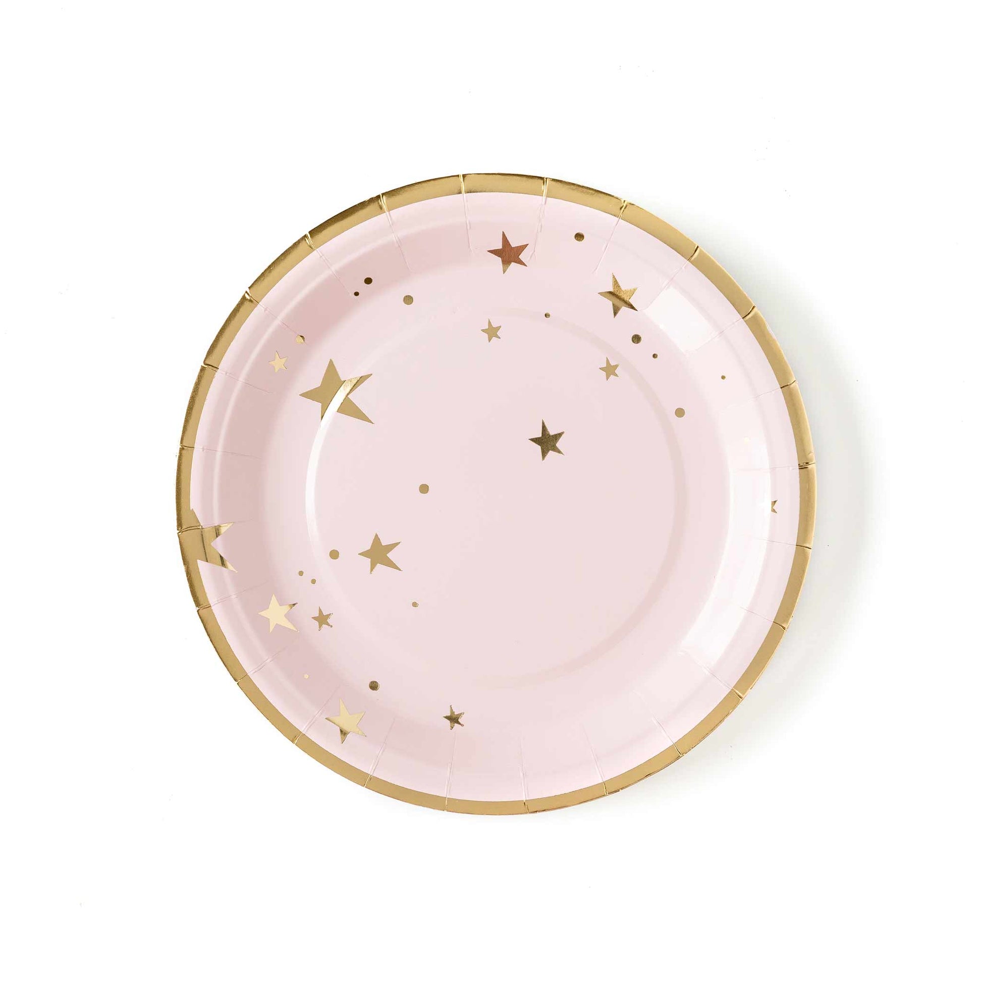 BABY PINK STAR 9" PLATES - glitterpaperscissors