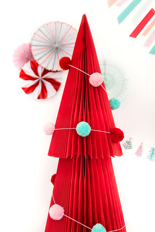 COLORFUL POM POM BANNER - glitterpaperscissors