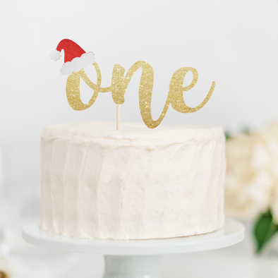 Santa One Cake Topper - glitterpaperscissors