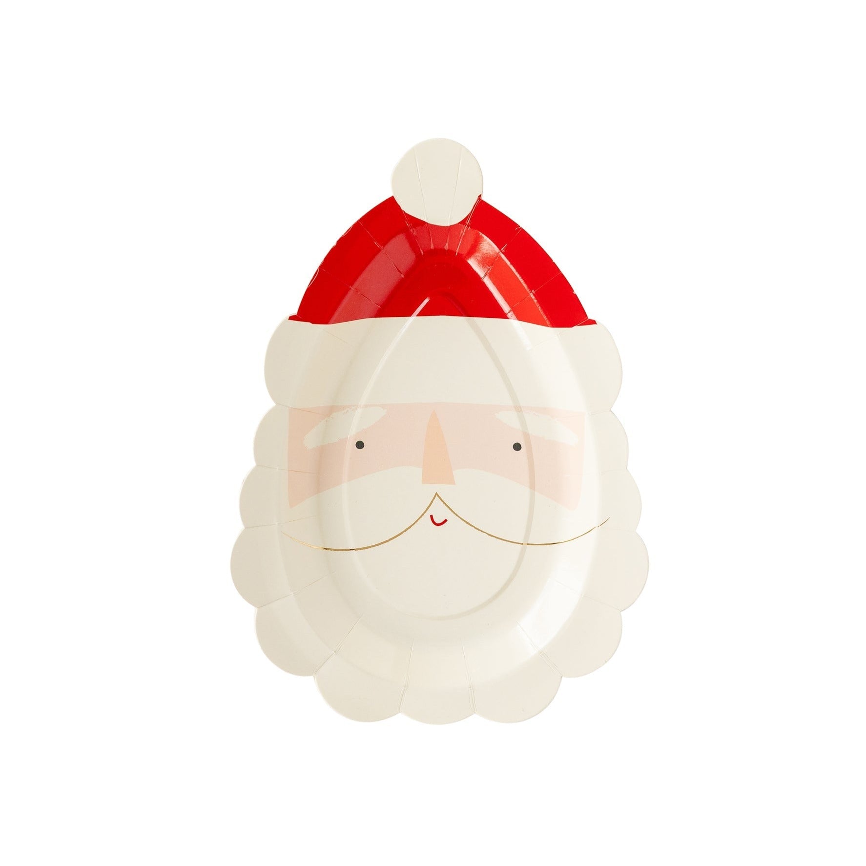 santa shaped paper plate