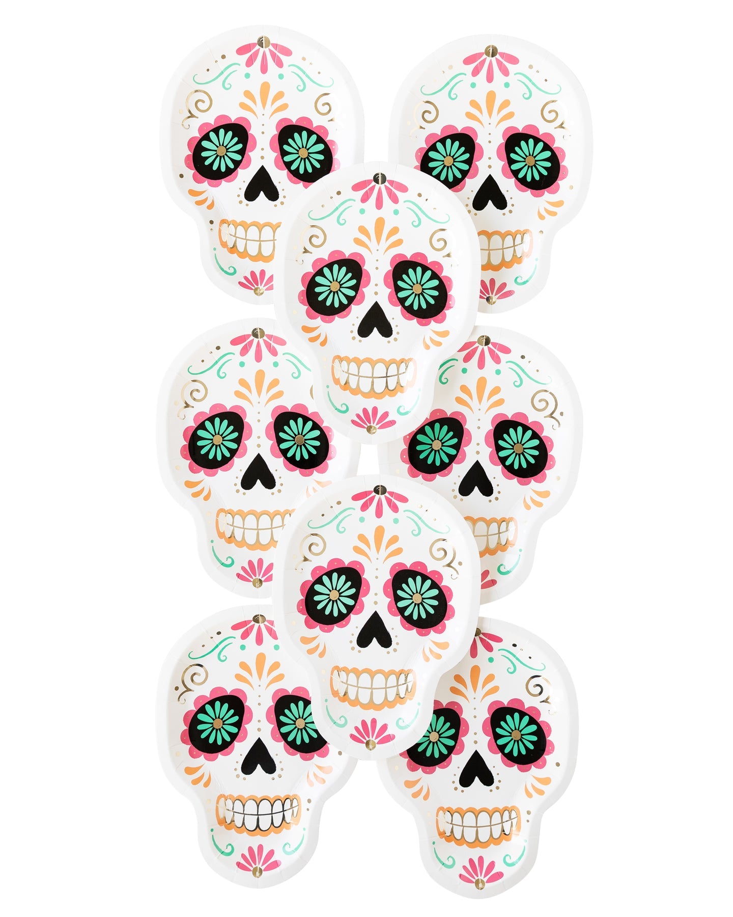 sugar skull plate - glitter paper scissors