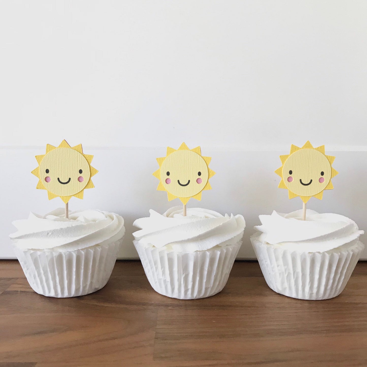Sunshine Cupcake Toppers - glitterpaperscissors