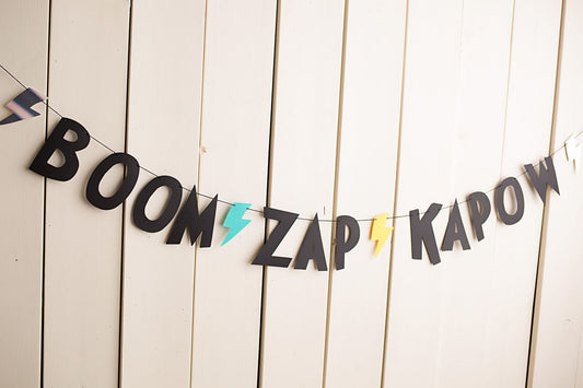 Boom Zap Kapow Super Hero Banner