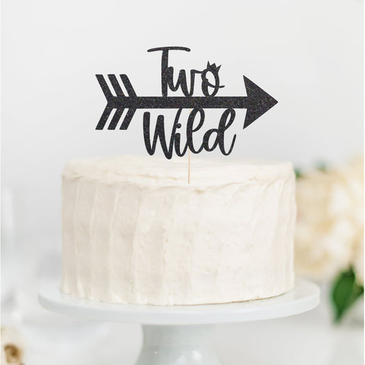 two wild cake topper - glitter paper scissors