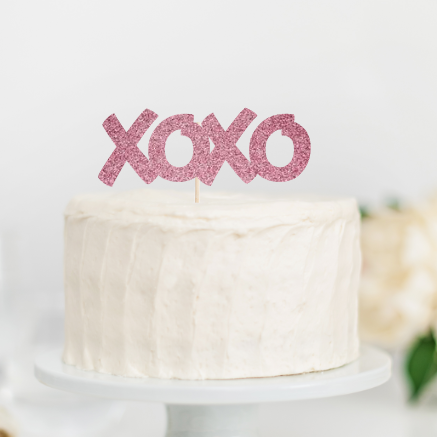 xoxo cake topper valentines
